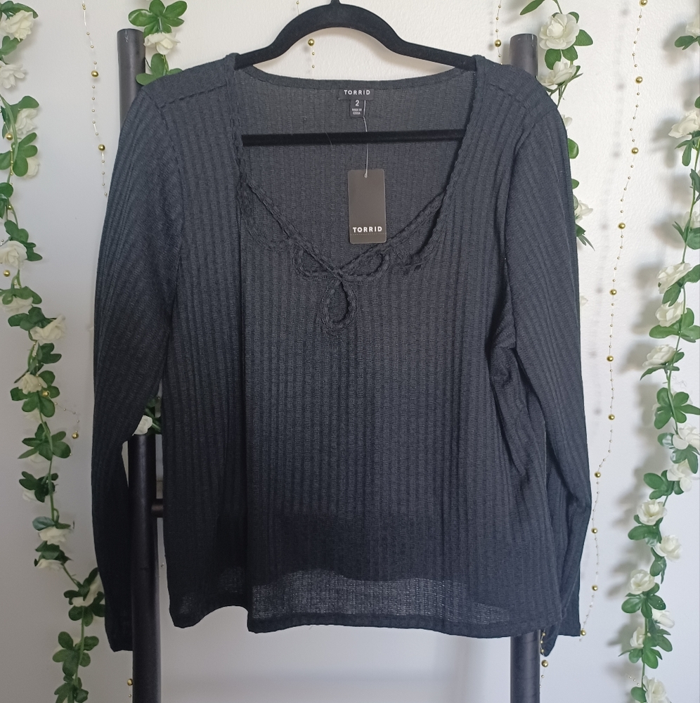 Torrid Cut Out Long Sleeve Tee NWT